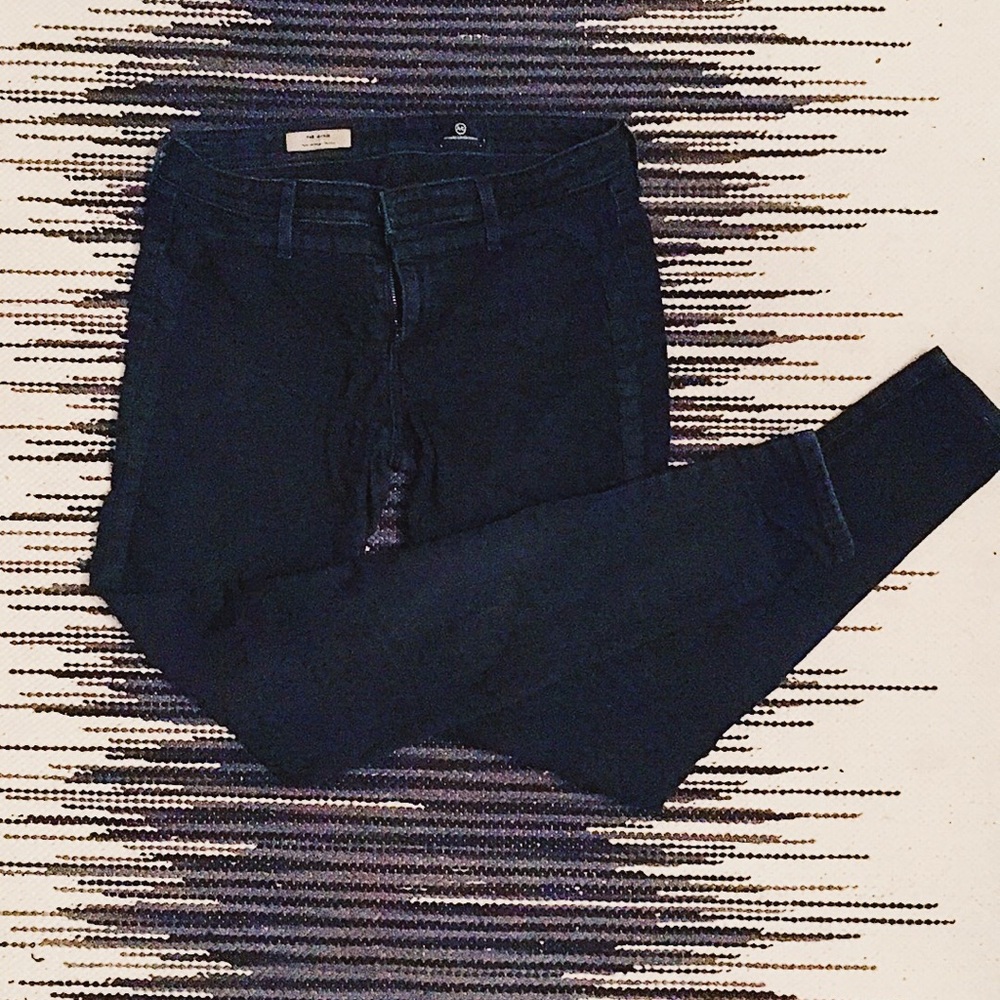 AG skinny jean with tuxedo stripe